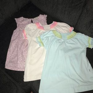 Three Girl’s Land’s End Shirts, Sz 6x